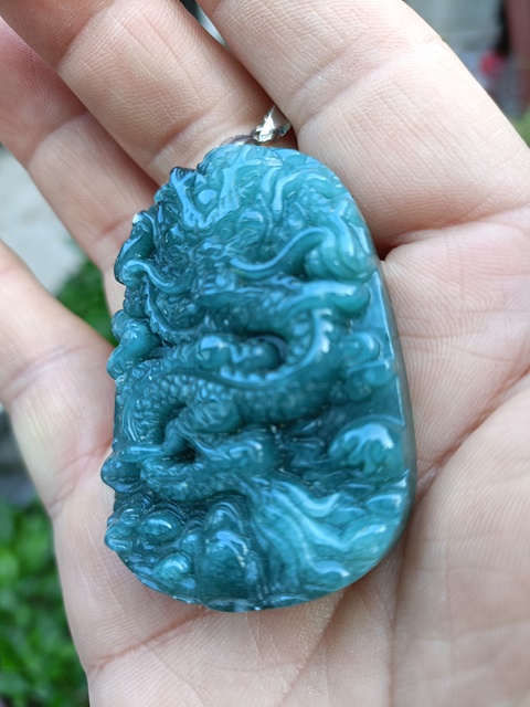 古玩玉器天然翡翠掛件真品鑒賞圖