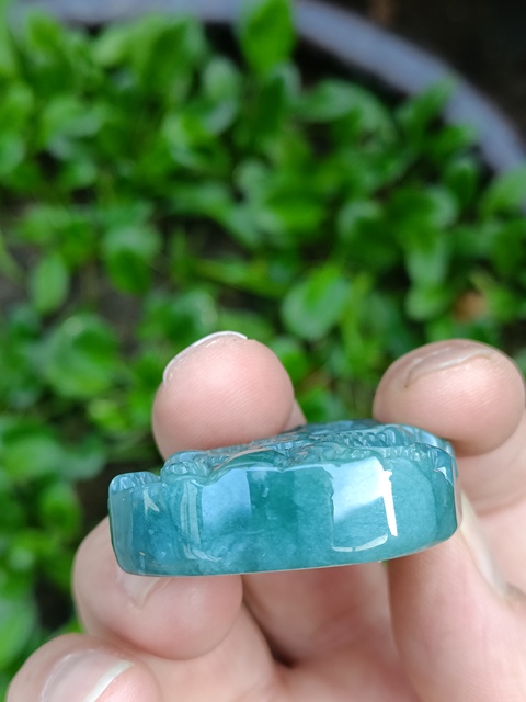 古玩玉器天然翡翠掛件真品鑒賞圖