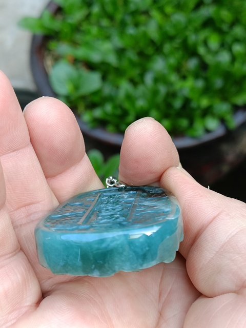 古玩玉器天然翡翠掛件真品鑒賞圖