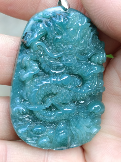 古玩玉器天然翡翠掛件真品鑒賞圖