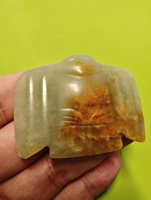 古玩玉器仿紅山梟型件真品鑒賞圖