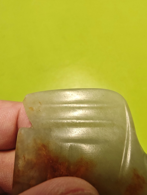 古玩玉器仿紅山梟型件真品鑒賞圖