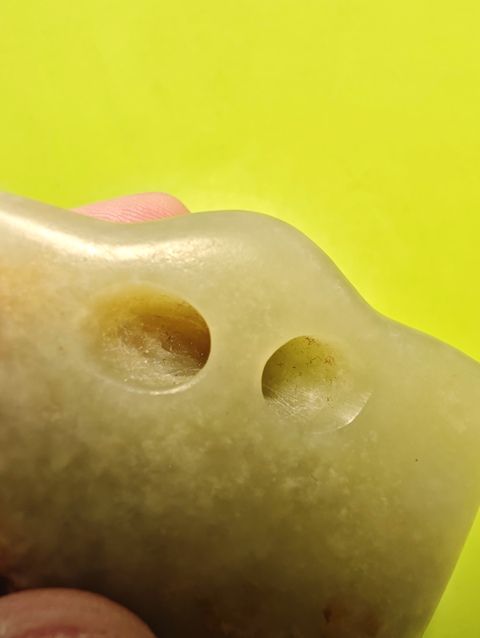 古玩玉器仿紅山梟型件真品鑒賞圖