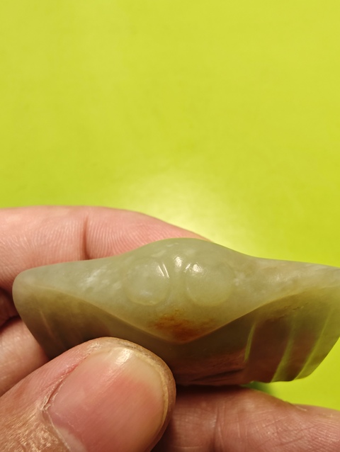 古玩玉器仿紅山梟型件真品鑒賞圖