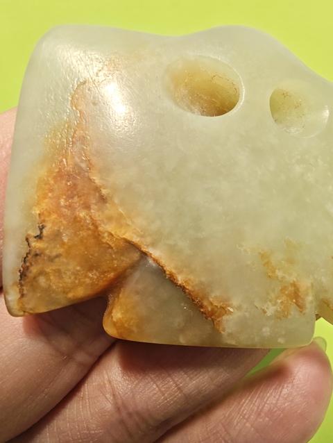 古玩玉器仿紅山梟型件真品鑒賞圖