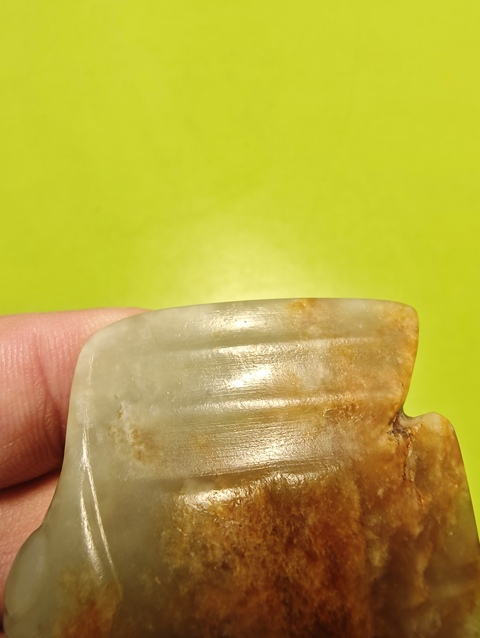 古玩玉器仿紅山梟型件真品鑒賞圖