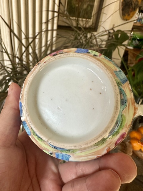 古玩陶瓷咸豐廣彩12花神人物大把杯拍賣，當前價格2777元