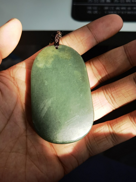 古玩玉器和田青玉觀音牌真品鑒賞圖