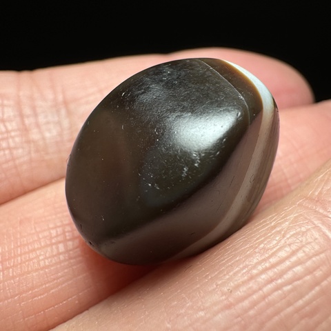 古玩玉器纏絲瑪瑙珠真品鑒賞圖