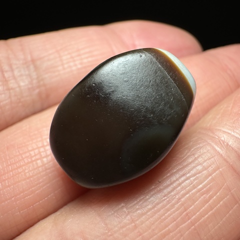 古玩玉器纏絲瑪瑙珠真品鑒賞圖