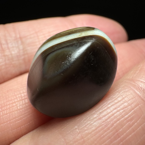 古玩玉器纏絲瑪瑙珠真品鑒賞圖