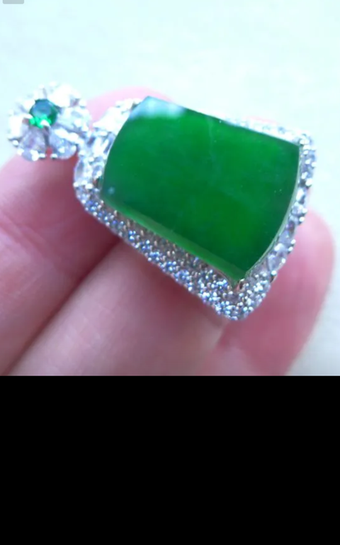 古玩玉器翡翠鑲嵌“平安無事牌”真品鑒賞圖