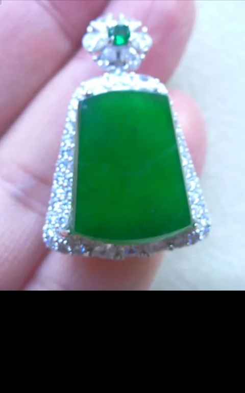 古玩玉器翡翠鑲嵌“平安無事牌”真品鑒賞圖