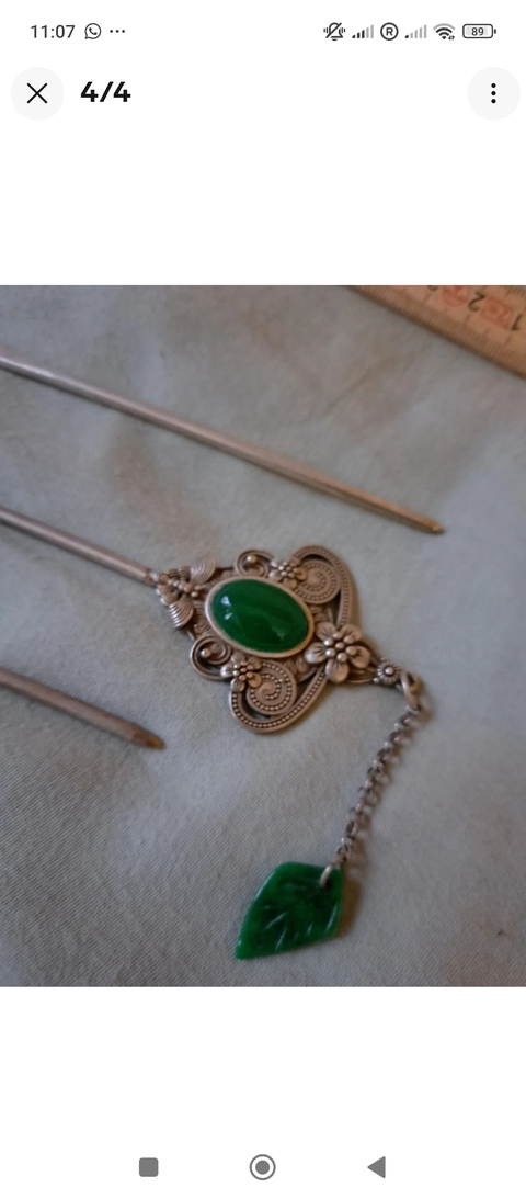 古玩玉器“染色翡翠”鑲嵌首飾真品鑒賞圖