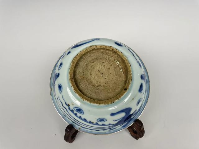 古玩陶瓷明萬歷·青花雙鳳紋淺腹碗拍賣，當前價格0元