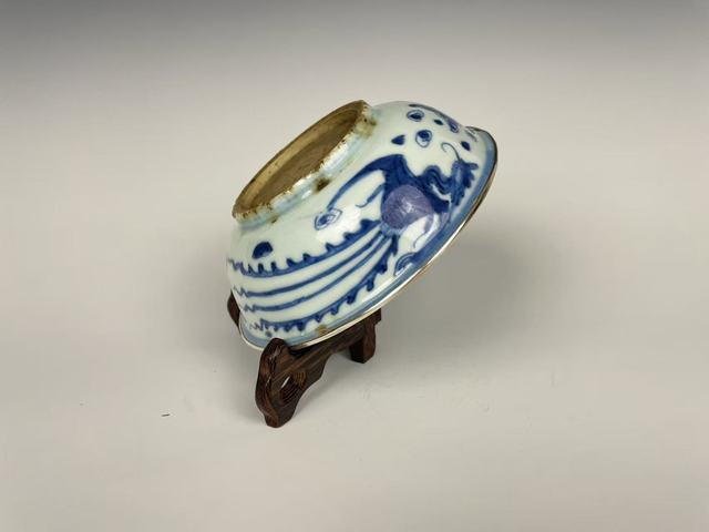 古玩陶瓷明萬歷·青花雙鳳紋淺腹碗拍賣，當前價格0元